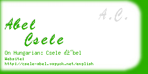 abel csele business card